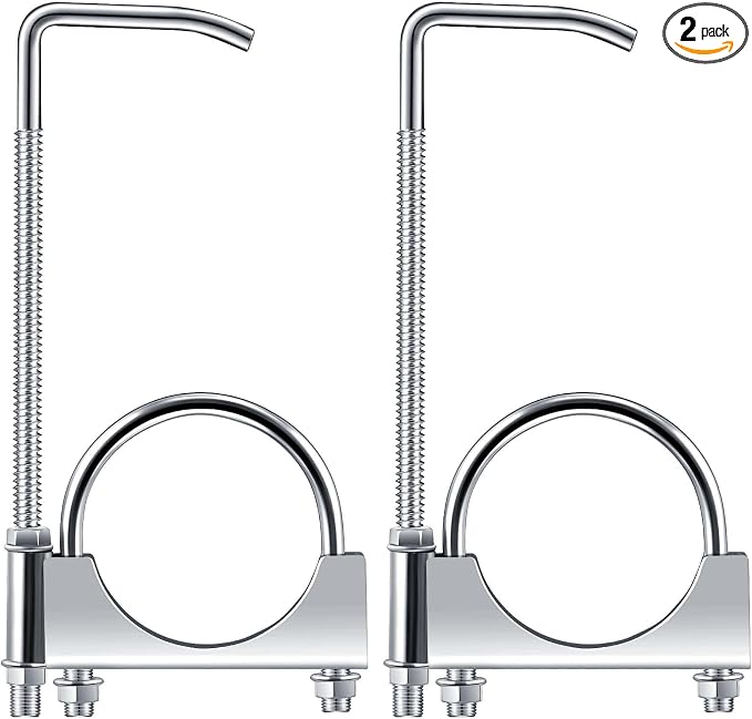 2 Pcs 2.75 Inch Universal Exhaust Clamp by Datanly