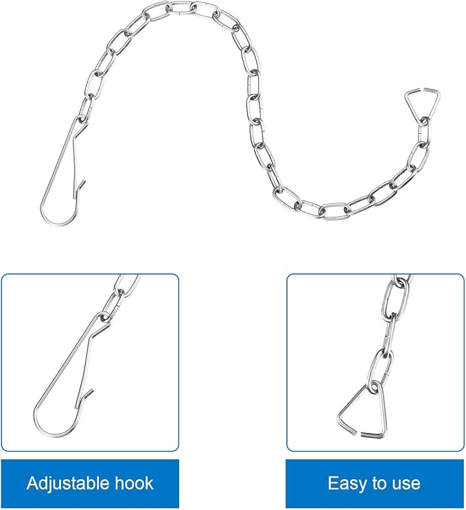 Mudder 3/6 Pcs Stainless Steel Toilet Flapper Chain Replacement, flusher valve - Image 3