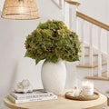 Green Hydrangea Artificial Flowers, Faux Hydrangea Flowers Outdoor, Latex by Waipfaru