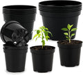 RooTrimmer 4/6/8 Inch Black Plant Nursery Pots, 15 Pack, Thickened Plastic by RooTrimmer