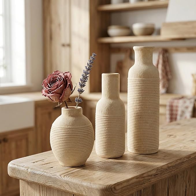 Rustic Farmhouse Vase Set of 3 - Image 8