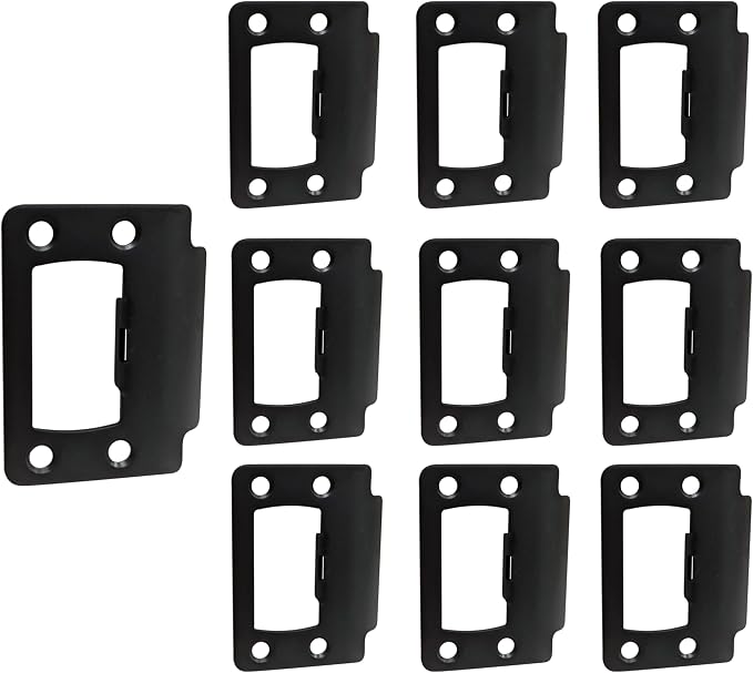Solid Brass Universal Type Restorer Lock Strike Plate, 2-1/4" x 1-3/4" by QCAAHardware