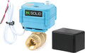 U.S. Solid 1/2inch Brass Motorized Ball Valve, Full Port NPT, IP67 Waterproof by USSolid