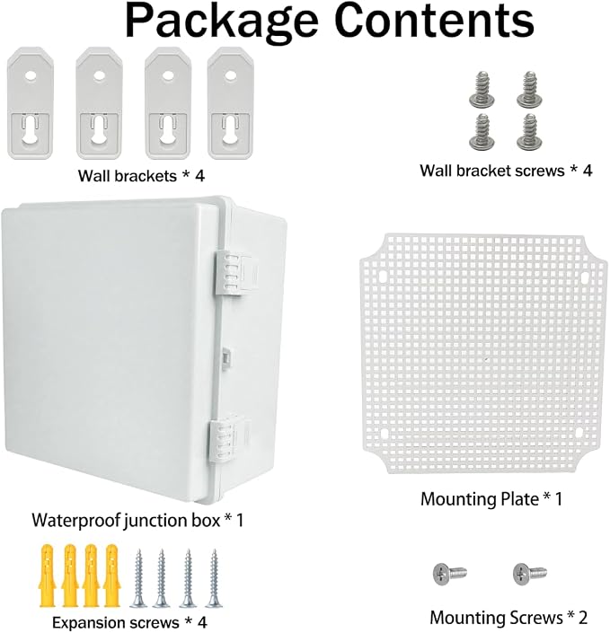 Junction Box, Hinged Grey Cover IP67 Waterproof ABS Project Box - Image 6