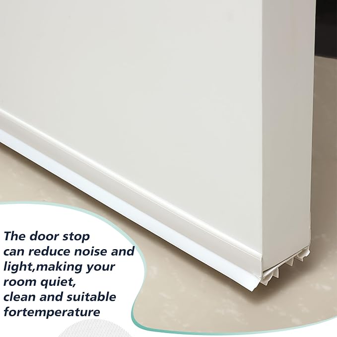 Lineshading 4 Sets Door Sweep Plastic PVC 1 3/4" x 36" Slide on Bottom Exterior - Image 5