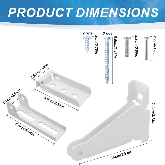 Reinforced Storm Door Closer Bracket Kit, Heavy-Duty Screen Door Closer - Image 2