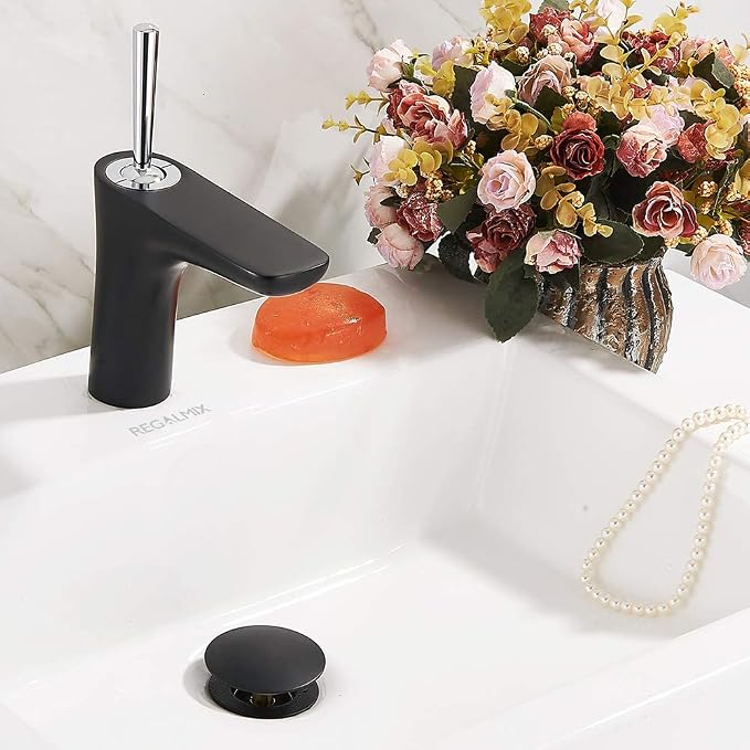 REGALMIX Pop Up Drain, Bathroom Faucet Vessel Vanity Sink Drain Stopper - Image 7