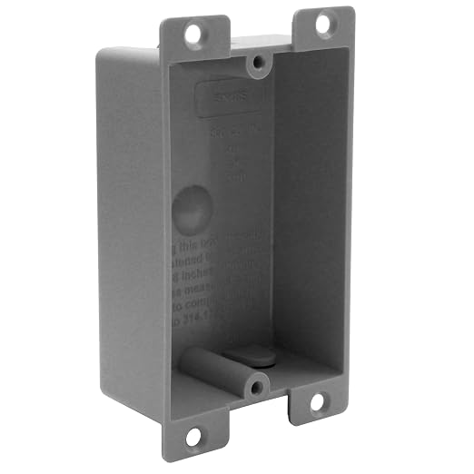 HXH 1-Gang Shallow Electrical Outlet Box, 8 Cubic Inch Old Work Remodel Box | by HUIXHAO