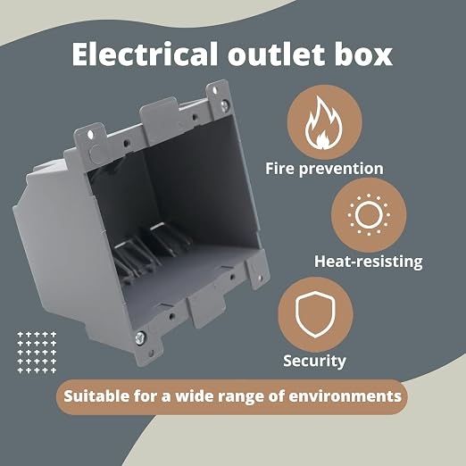 2 Gang Electrical Box Plastic 26 cu in 6 Pack ETL Listed | Suitable - Image 2