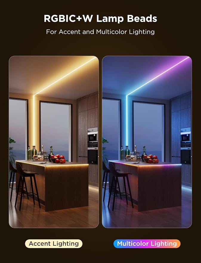 Govee 16.4ft COB LED Strip Light Pro, RGBICW Light - Image 3