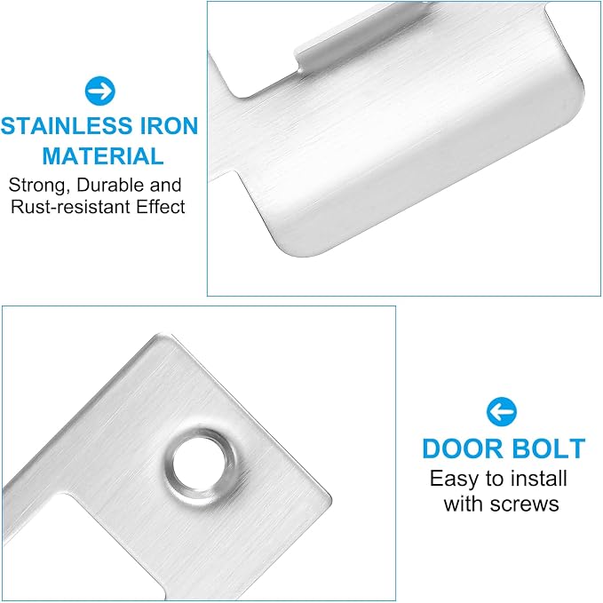 PATIKIL 2-3/4" Door Lock Strike Plate, Door Backplate - Image 3