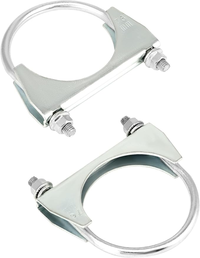 QWORK U-Bolt Muffler Tip Exhaust Hook, 2 Pack 3" OD Universal Silencer Exhaust - Image 7