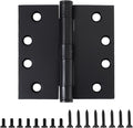 TDCHINGES Heavy Duty Matte Black Door Hinges 4.5Inch x 4 1/2" Square 1 Pack | by TDCHINGES