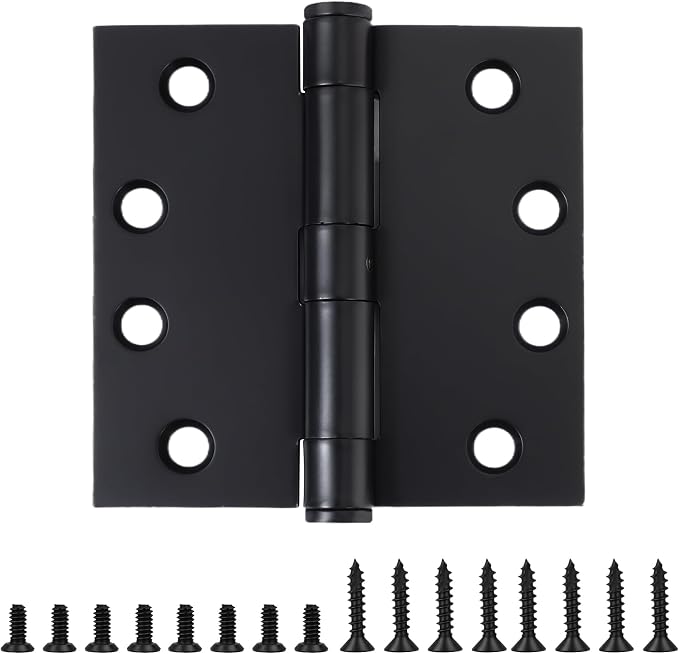 TDCHINGES Heavy Duty Matte Black Door Hinges 4.5Inch x 4 1/2" Square 1 Pack | by TDCHINGES