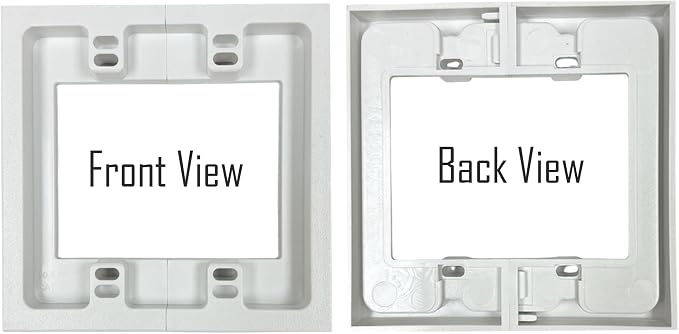 iMBAPrice IMBA-BES2 2-Gang Non-Metallic Shallow Surface Box Extender in White - Image 4