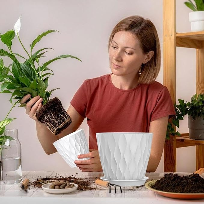 4/4.5/5/5.5/6/6.5/7 Inch Plant Pots, 7 Pack Flower Pots - Image 5