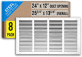 Fits 24x12 Duct Opening | Steel Return Air Grille by Handua | Vent Cover Grill by Handua