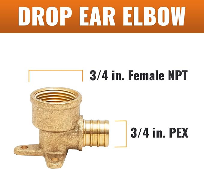 3/4 Inch PEX Drop Ear Elbow - Image 2