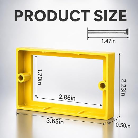 ABS 1/2 Inch Outlet Box Extender, Single Gang, 8 Pack | Single Gang Outlet Box - Image 2