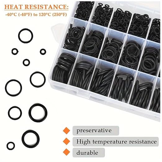 O Ring Assortment Kit 24 Sizes 1200 Pcs Nitrile Rubber Seal O-Rings | - Image 2