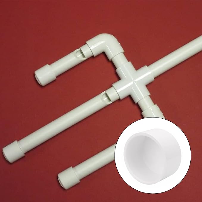 2 Pack 3"PVC Pipe End Cap Fitting Schedule 40 Furniture Grade 3" PVC Pipe Plug - Image 7