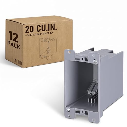 LEONLITE 12-Pack 20 Cubic Inch Single Gang Old Work Electrical Outlet Box | by LEONLITE