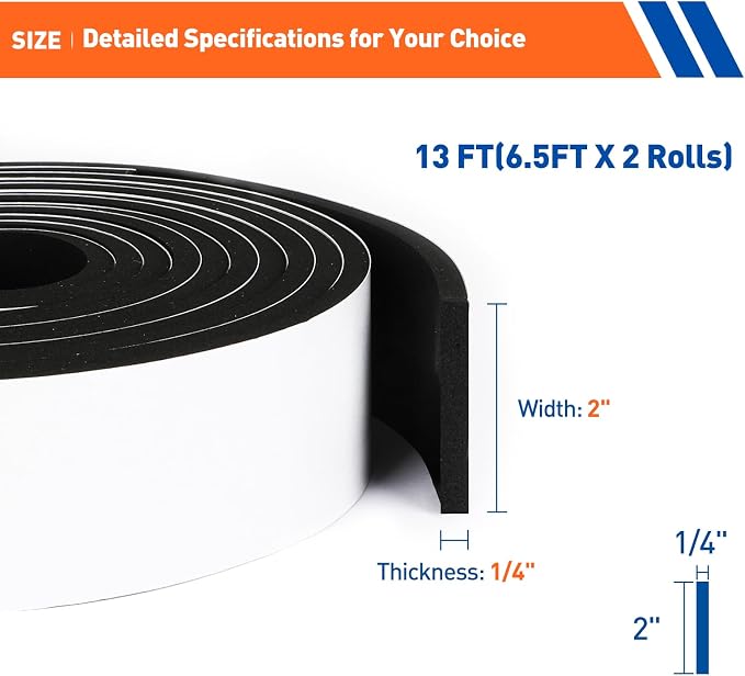 MAGZO 2in Wide X 1/4in Thick Foam Tape - Image 2