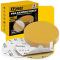 6-Inch 180-Grit Gold PSA Sanding Discs, 50 Pack – Pro-Grade Self-Adhesive by TPmax