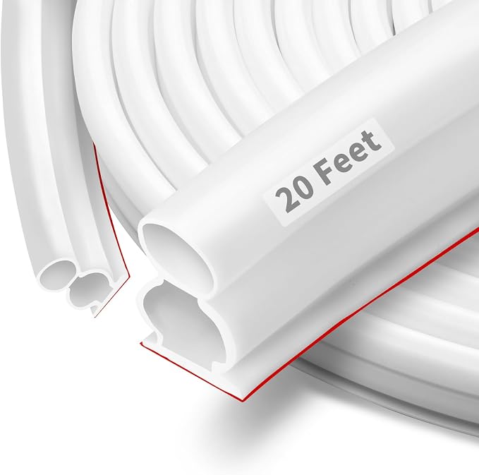 20 Feet Rubber Door Weather Stripping Door Seal Large Gap, Self-Adhesive Extra by Fingwerk