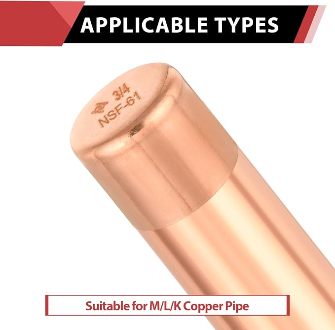 50 Piece EFIELD 3/4-inch Solder Copper Pipe End Cap | Copper Plumbing Fittings - Image 4