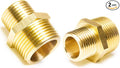 Joywayus 1/2" G Thread Male × 3/4" NPT Thread Male Brass Pipe Fitting Adapter by Joywayus