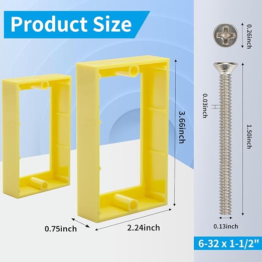 12PCS 3/4 Inch Single Gang Outlet Box Extender - Image 3
