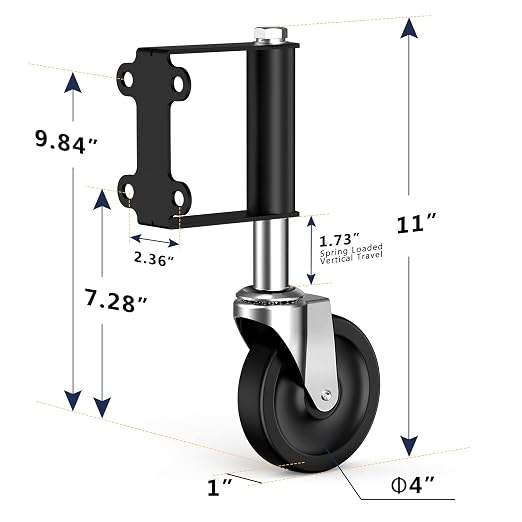 Ronlap Gate Caster Wheels for Wooden Gate, 220 Lbs, Upgraded 4 Inches | Heavy - Image 5