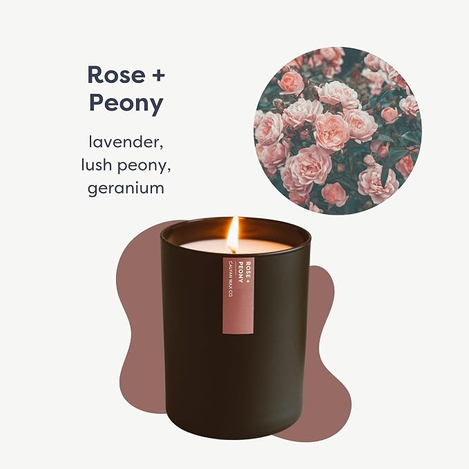 Rose & Peony Scented Candle - Image 2