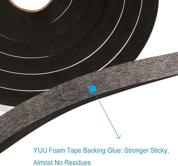 Window Door Seal Tape 1/2Inch Wide X 1/2Inch Thick, Weather Stripping - Image 3
