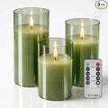 Tyawon Glass Battery Operated LED Flameless Candles by FlamelessCandles