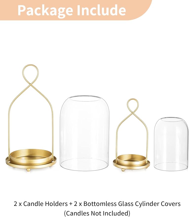 NUPTIO Glass Lanterns Decorative Outdoor, Table Centerpiece - Image 9
