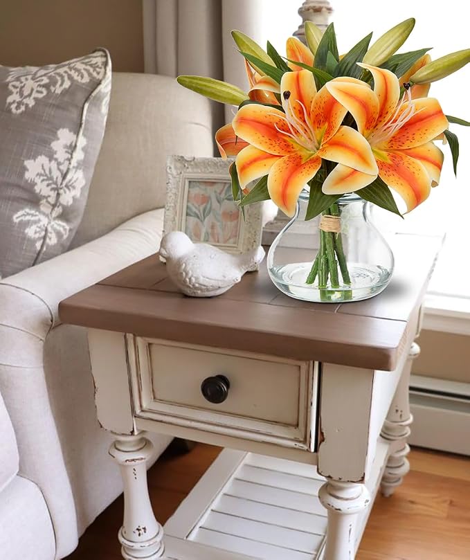 Hollyone Tiger Lily Fall Flowers Artificial - Image 4