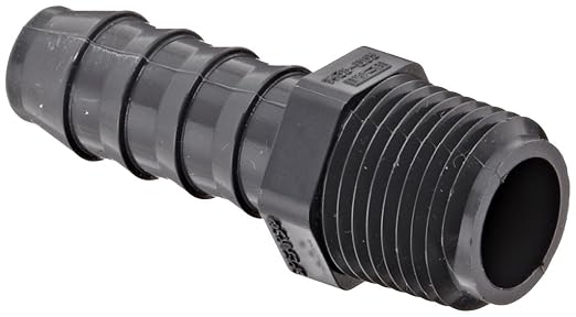 Spears 1436 Series PVC Tube Fitting, Schedule 40, 1/2" Barbed x NPT Male by Spears+Manufacturing