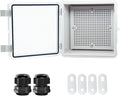 Junction Box, Hinged Clear Cover IP67 Waterproof ABS Project Box by Otdorpatio