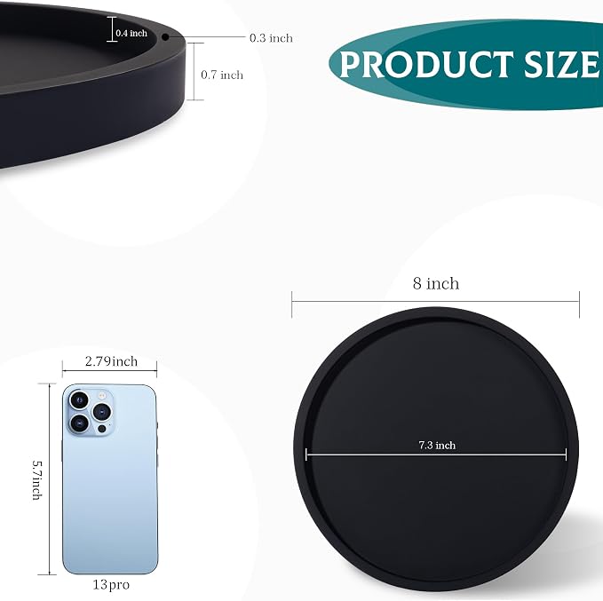 Silicone Bathroom Tray Coffee Table Decor Perfume Organizer, Waterproof - Image 5
