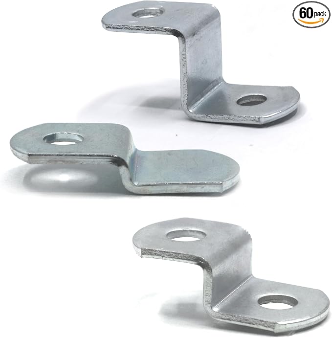 PHS Canvas Offset Clips, 1/8 to 1/2 in, 60 Piece Variety Pack by PictureHangSolutions