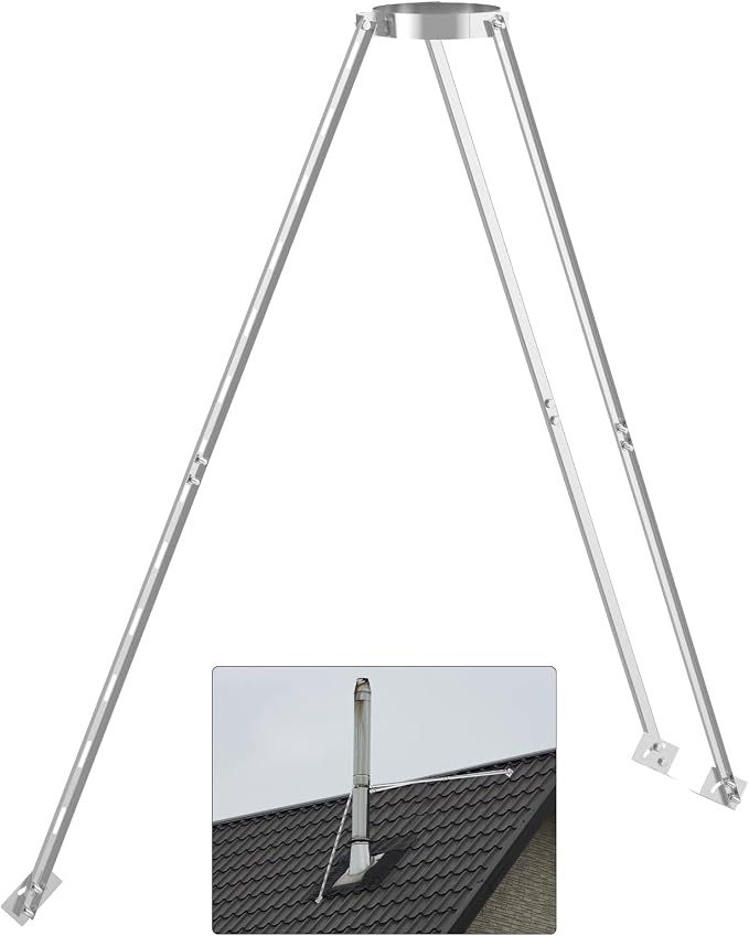Adjustable Stainless Steel Chimney Roof Support Bracket Kit, 6 Inch Extended - Image 6