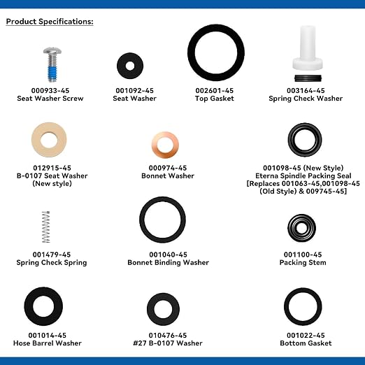 B-6RK Repair Kit for T&S PRU Cartridges & Spray Valves - Image 2