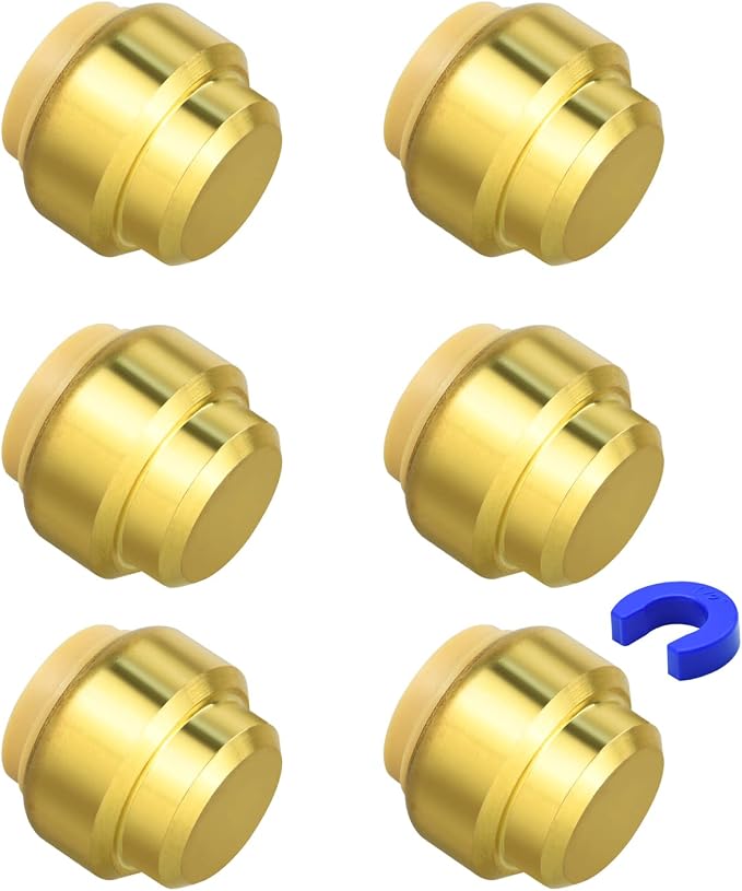 6 Pack 1/2" Pushfit End Cap Fittings by RUBY.Q