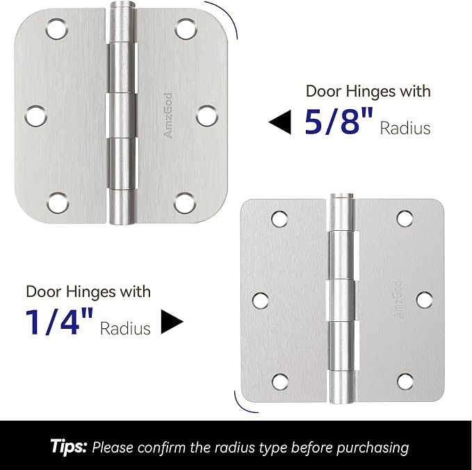 Door Hinges Brushed Nickel - Image 6