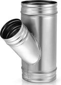 Yaocom 6 x 6 x 4 Inch 45 Degree Galvanized Duct Wye Connector, 3 Way Round by Yaocom