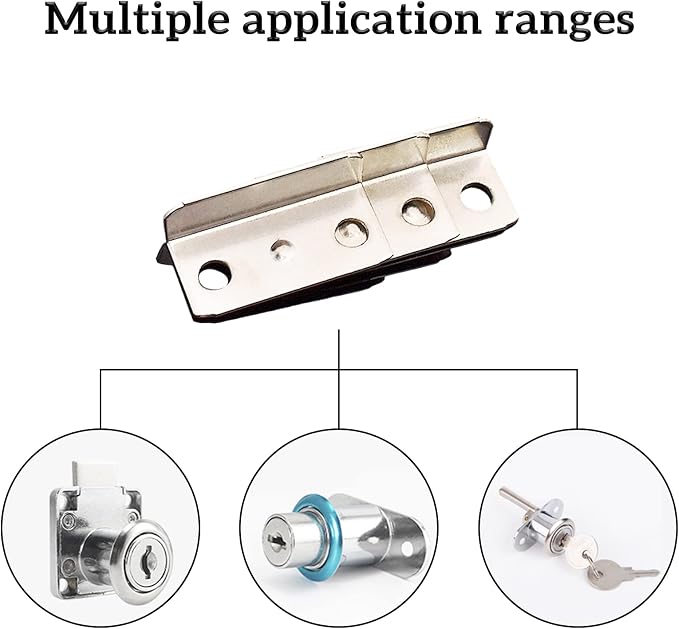 AOCEAN 24 PCS Angled Drawer Lock Strike Plate L-Shaped Cabinet Cupboard Drawer - Image 4