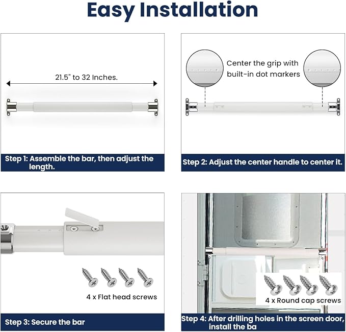 RV Screen Door Grab Bar, Camper Door Support Handle Bar Accessories | Easy Grip - Image 8