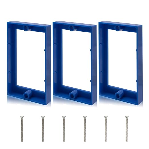HXH Single Gang Receptacle Outlet Box Extender, 1/2 Inch, 3 Pack | by HUIXHAO
